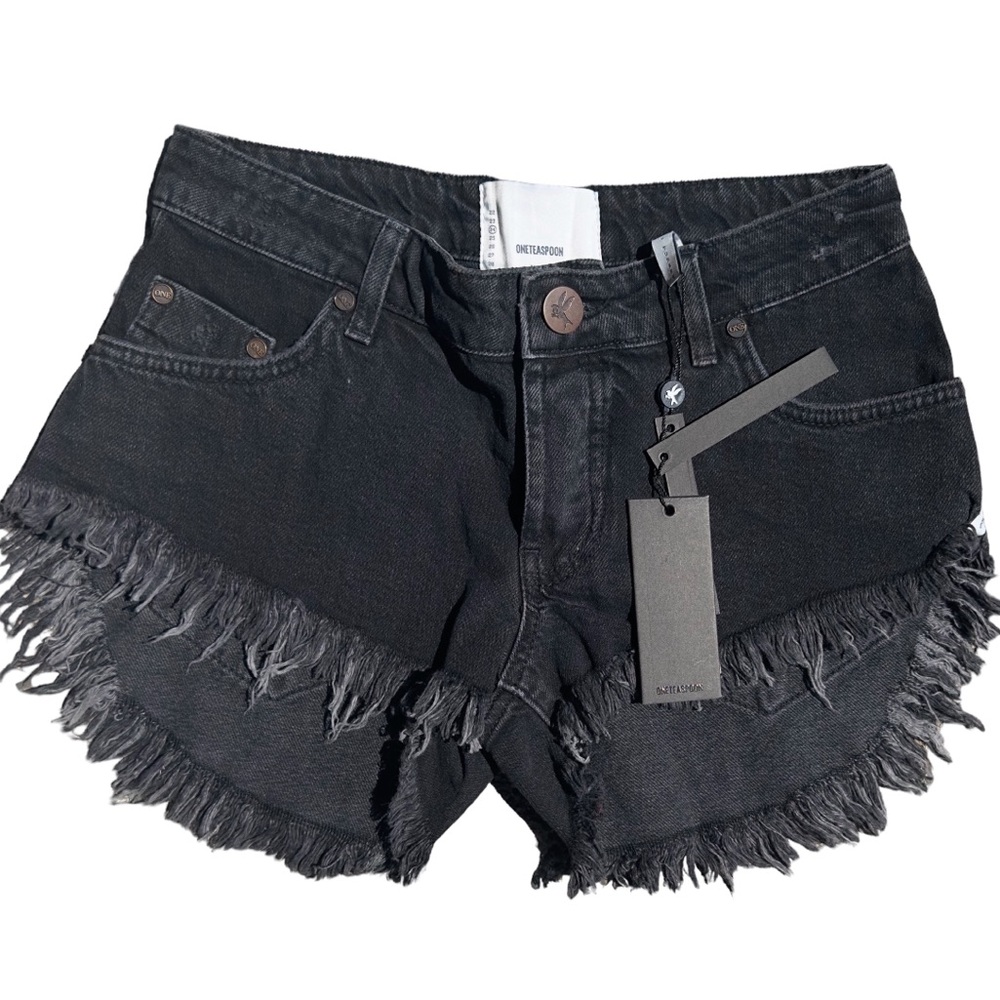 ONE TEASPOON BONITA BLACK 24 SHORTS NWT 24